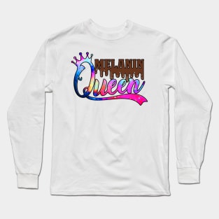 Melanin Queen African American Strong Black Woman Long Sleeve T-Shirt